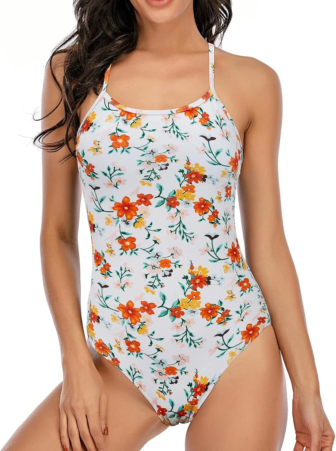 Century Star One Piece Swimsuit Women Bathing Suit for Teens one Piece Juniors Athletic Adjustable Strap One Piece Swimsuit