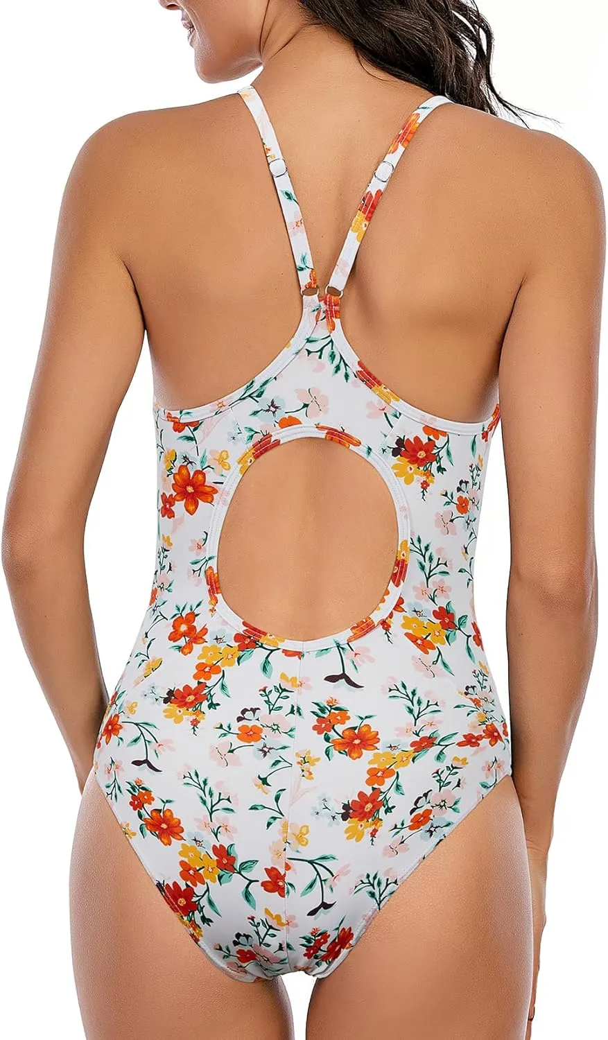 Century Star One Piece Swimsuit Women Bathing Suit for Teens one Piece Juniors Athletic Adjustable Strap One Piece Swimsuit