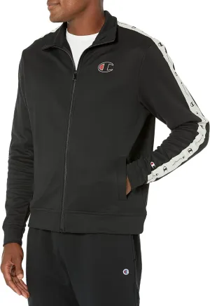 Champion Men's Lightweight Stretch Warmup, Signature Logo, Full-Zip, Moisture-Wicking Athletic Jacket