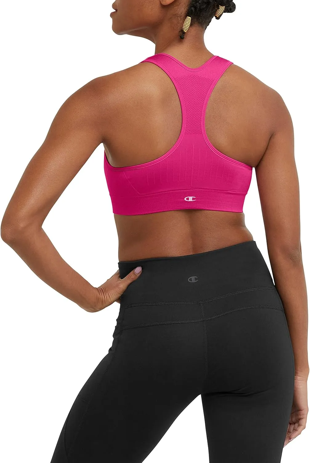 Champion Women's Sports Bra, Infinity, Moderate Support Racerback Sports Bra for Women