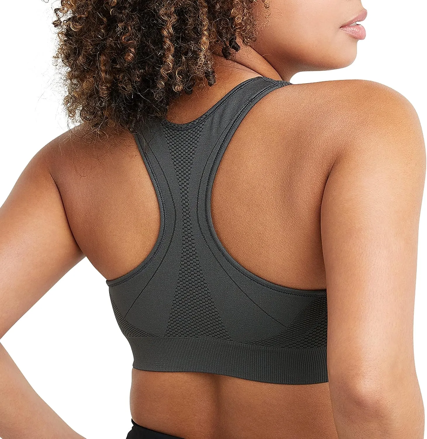 Champion Women's Sports Bra, Infinity Racerback, Moderate Support, Seamless Sports Bra for Women