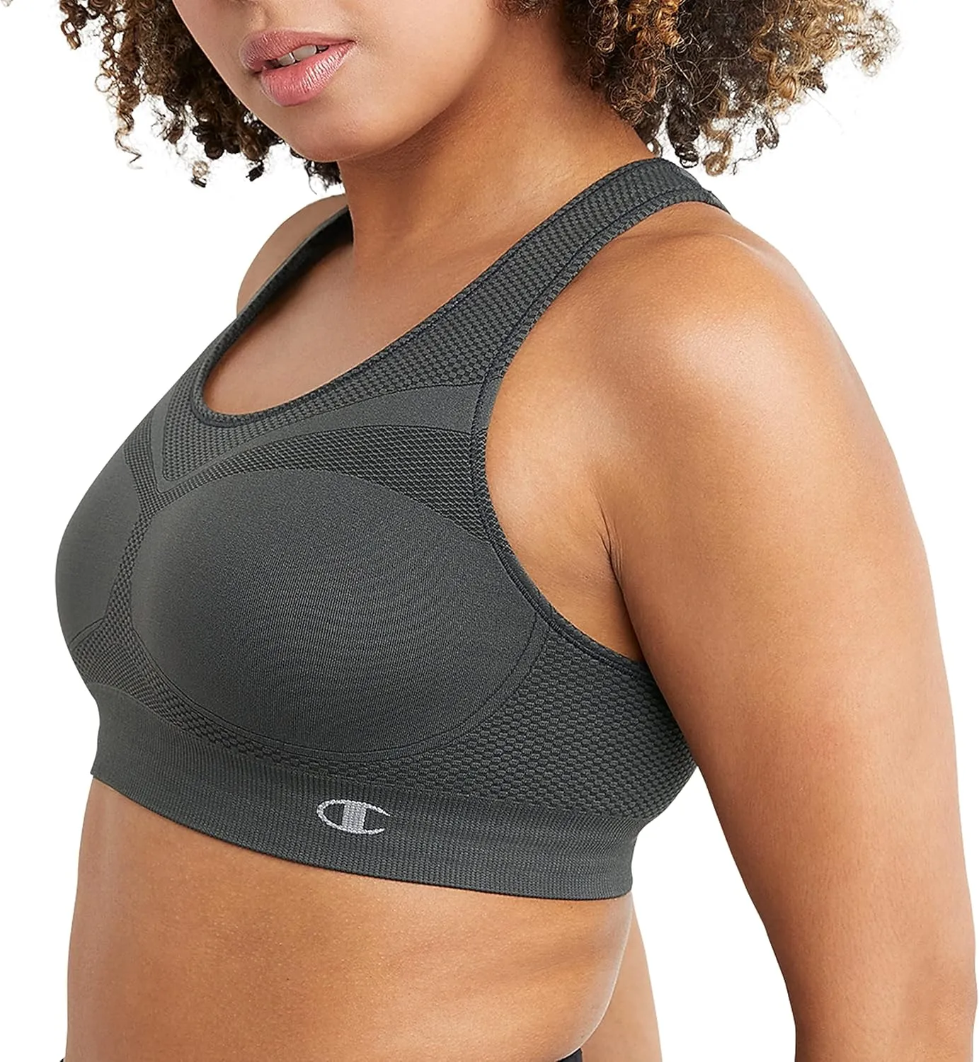 Champion Women's Sports Bra, Infinity Racerback, Moderate Support, Seamless Sports Bra for Women