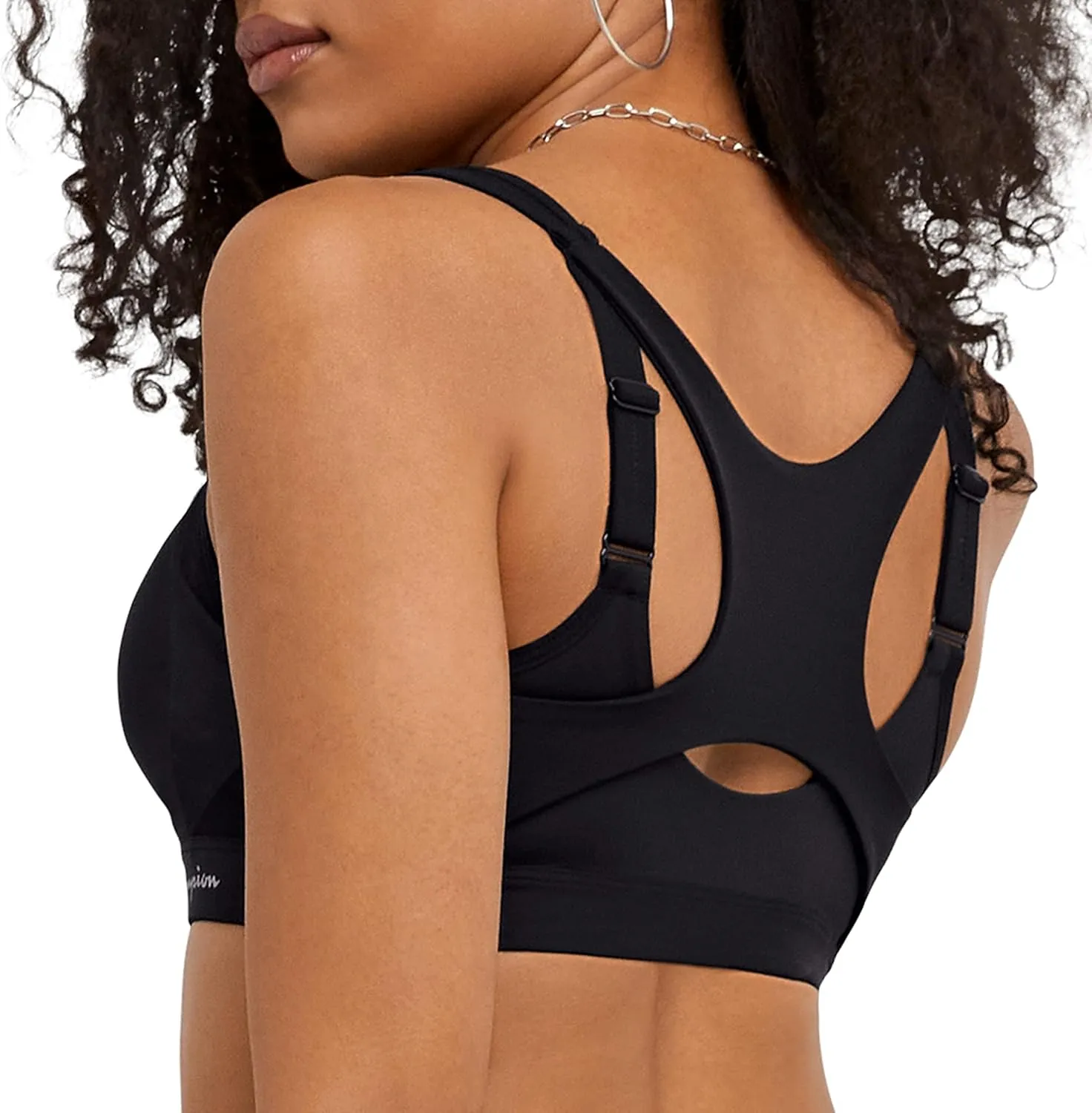 Champion Women's Sports Bra, Motion Control Zip High-impact Sports Bra, Wirefree Bra for Women