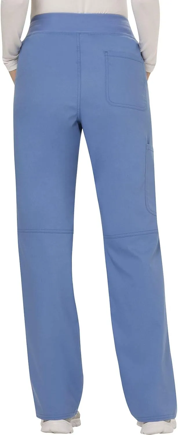 Cherokee Women Scrub Pant with Straight Leg Pull-on Pant Medical Bottom with 4 Pocket & 2-Way Stretch Fabric - WW110