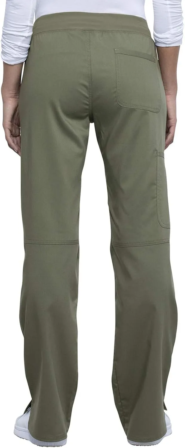 Cherokee Women Scrub Pant with Straight Leg Pull-on Pant Medical Bottom with 4 Pocket & 2-Way Stretch Fabric - WW110