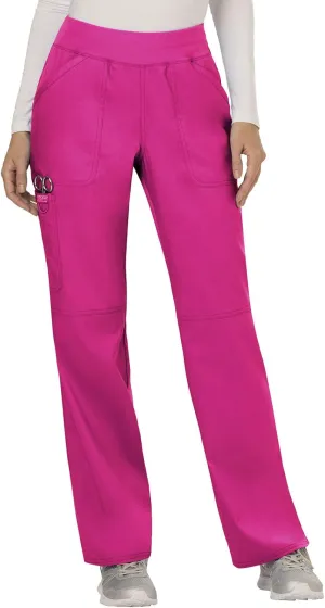 Cherokee Women Scrub Pant with Straight Leg Pull-on Pant Medical Bottom with 4 Pocket & 2-Way Stretch Fabric - WW110