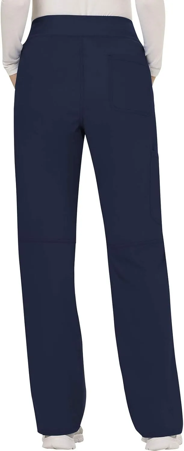 Cherokee Women Scrub Pant with Straight Leg Pull-on Pant Medical Bottom with 4 Pocket & 2-Way Stretch Fabric - WW110