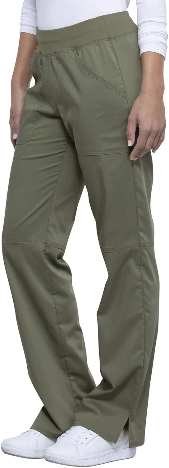 Cherokee Women Scrub Pant with Straight Leg Pull-on Pant Medical Bottom with 4 Pocket & 2-Way Stretch Fabric - WW110