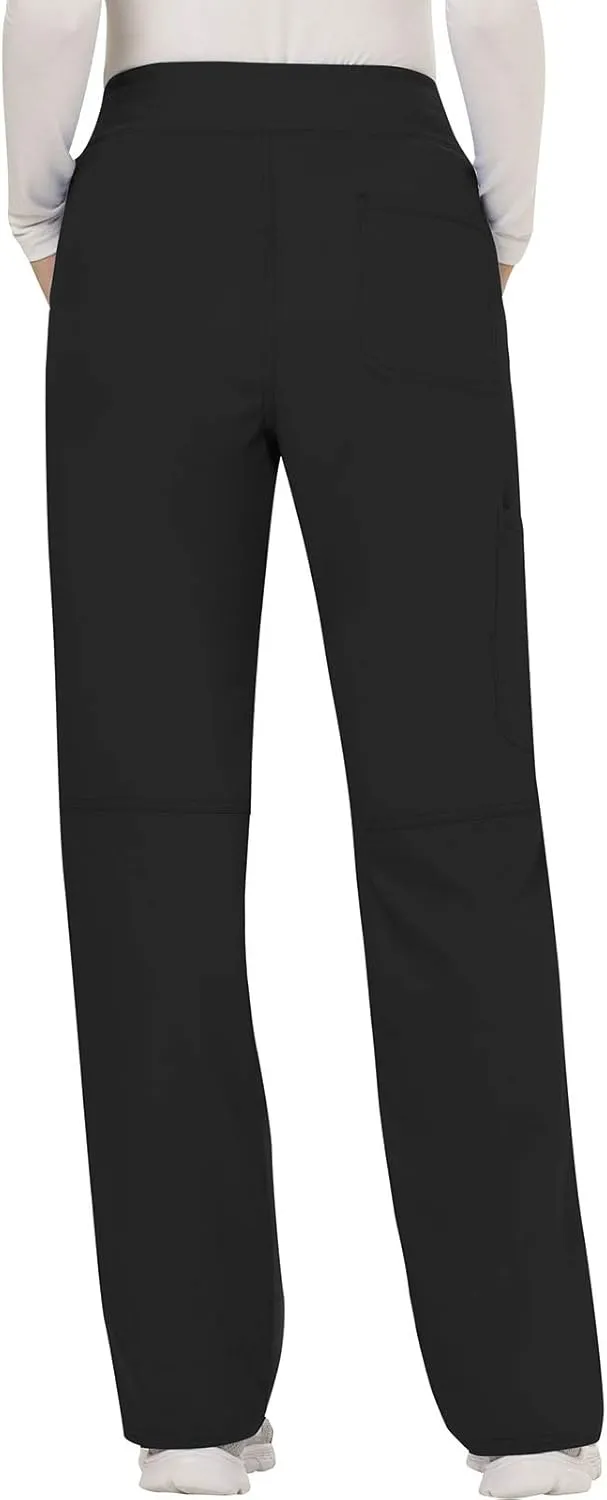 Cherokee Women Scrub Pant with Straight Leg Pull-on Pant Medical Bottom with 4 Pocket & 2-Way Stretch Fabric - WW110