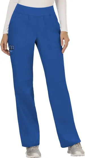 Cherokee Women Scrub Pant with Straight Leg Pull-on Pant Medical Bottom with 4 Pocket & 2-Way Stretch Fabric - WW110