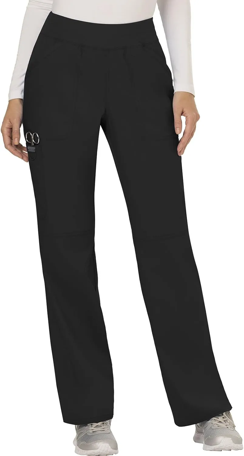 Cherokee Women Scrub Pant with Straight Leg Pull-on Pant Medical Bottom with 4 Pocket & 2-Way Stretch Fabric - WW110