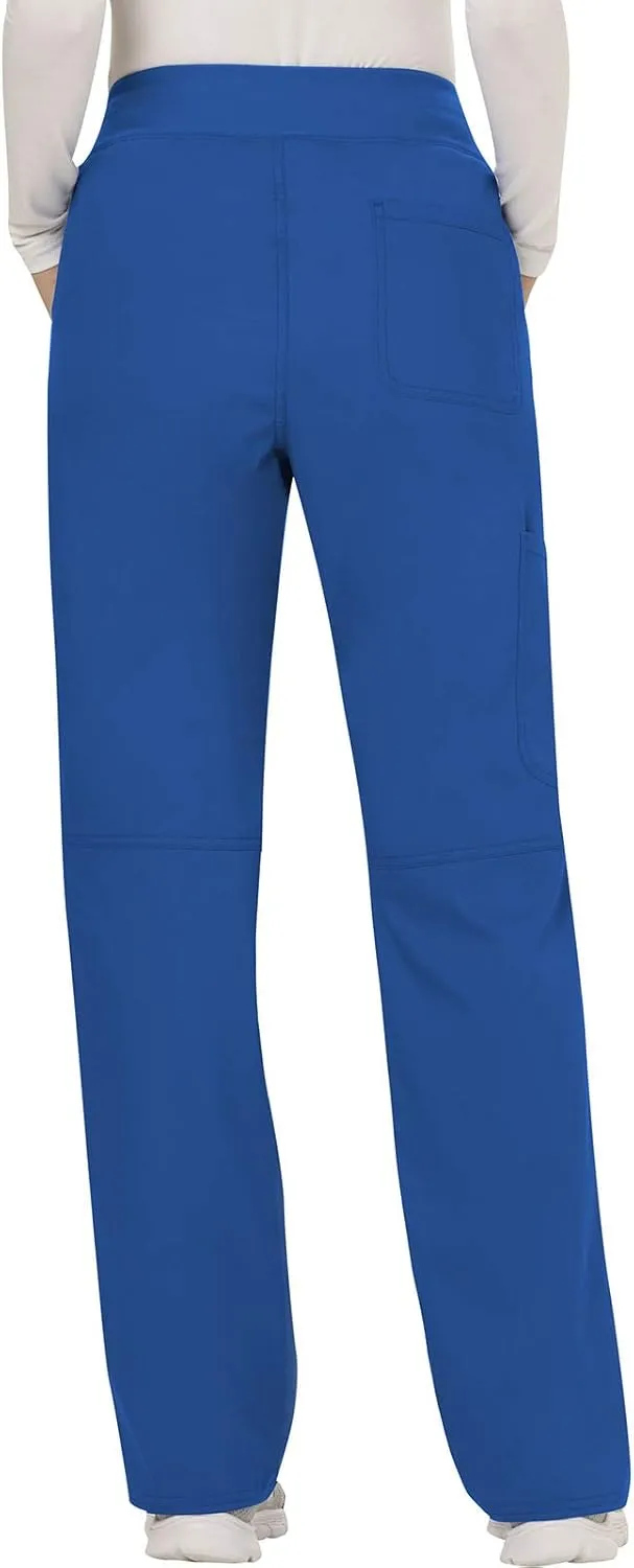 Cherokee Women Scrub Pant with Straight Leg Pull-on Pant Medical Bottom with 4 Pocket & 2-Way Stretch Fabric - WW110