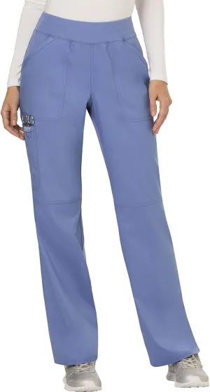 Cherokee Women Scrub Pant with Straight Leg Pull-on Pant Medical Bottom with 4 Pocket & 2-Way Stretch Fabric - WW110