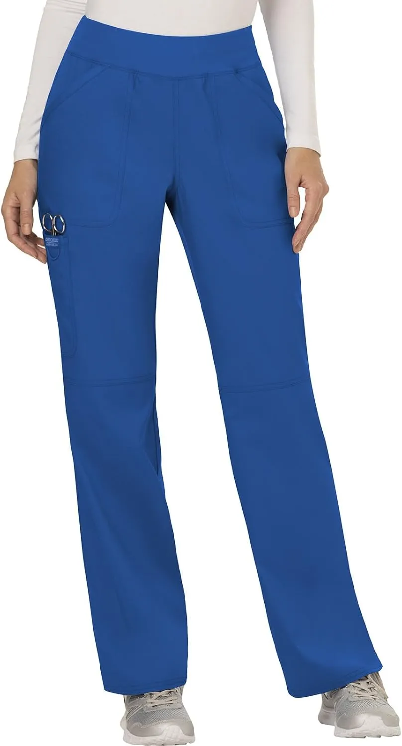 Cherokee Women Scrub Pant with Straight Leg Pull-on Pant Medical Bottom with 4 Pocket & 2-Way Stretch Fabric - WW110