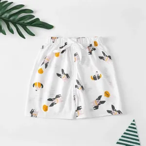 Cotton Shorts with Cute Pet Pattern