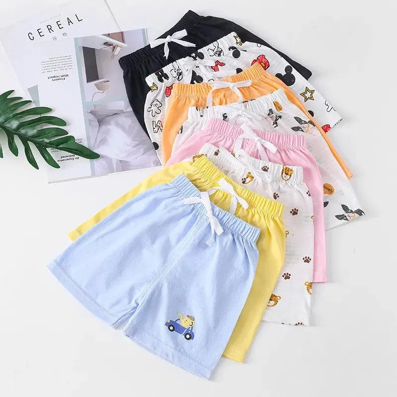 Cotton Shorts with Cute Pet Pattern