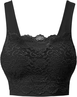 Cover Bra with Front Top Seamless Women's Sports Bra Lace Lace Running Girls Sports Bra for Women