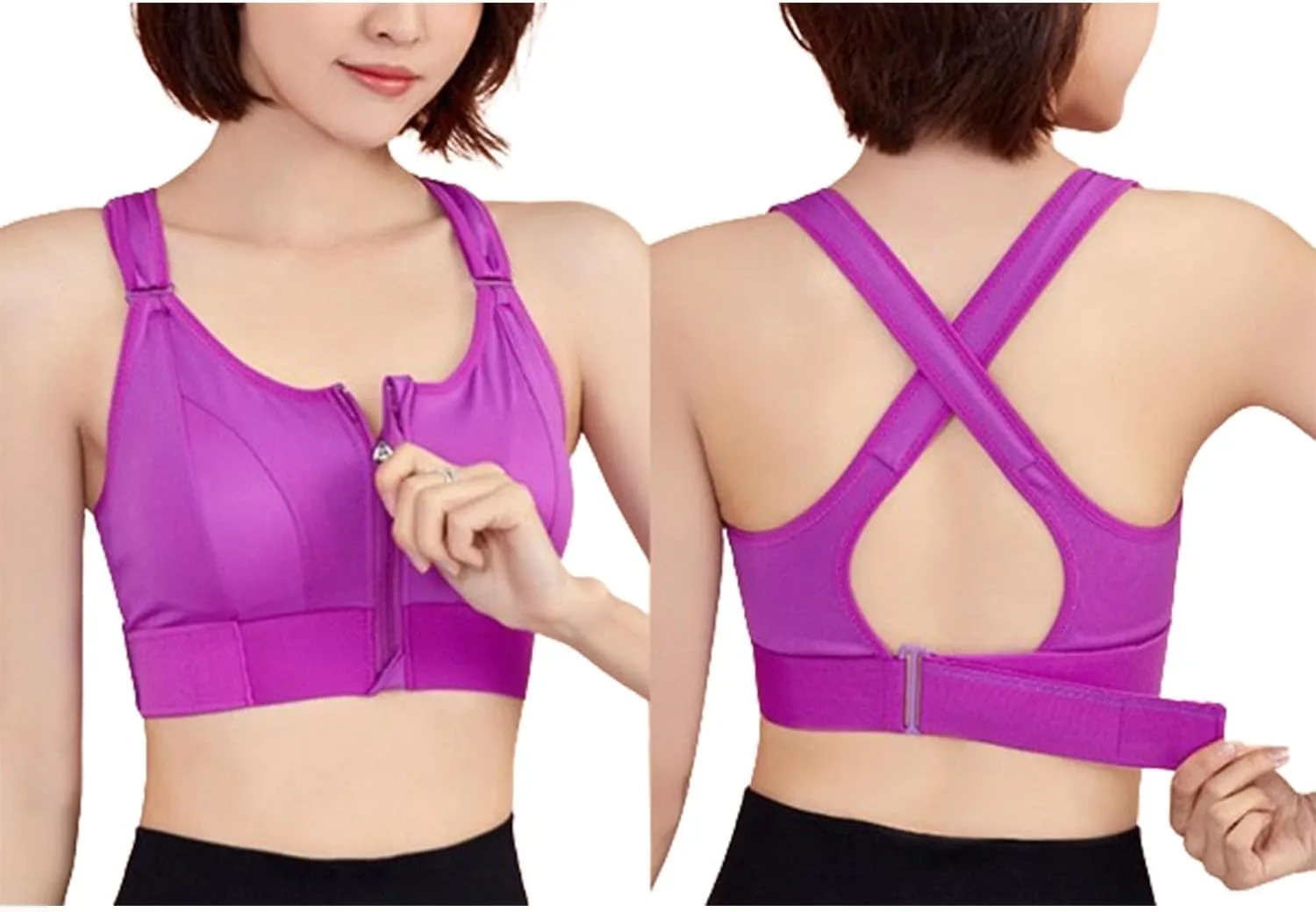 Cozuty Sports Bra, Cozuty Wireless Supportive Sports Bra,Criss-Cross Back Supportive Sports Bra