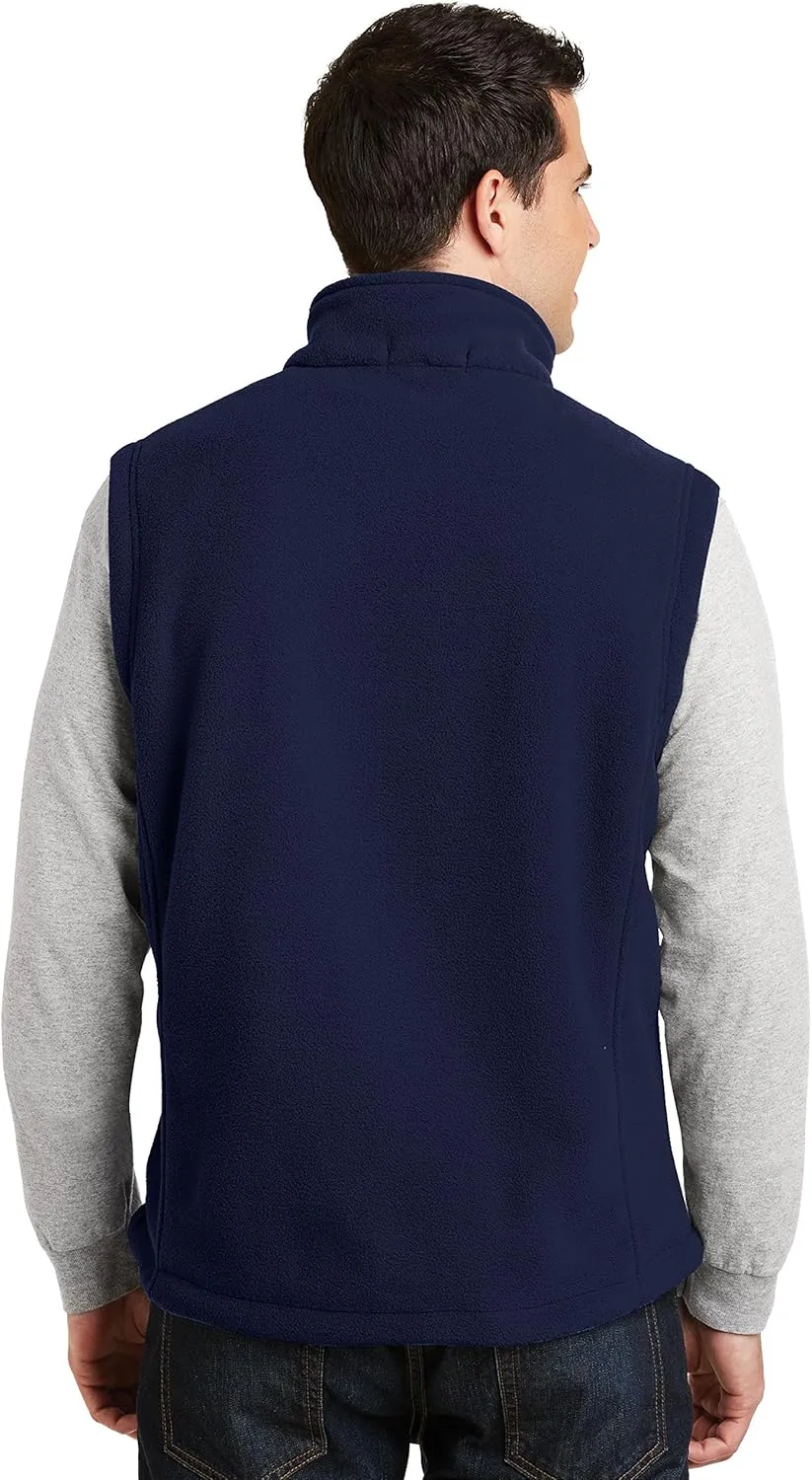 Custom Embroidered Fleece Vest for Men - Add Your Text - Embroidery Zip Up Sleeveless Jacket