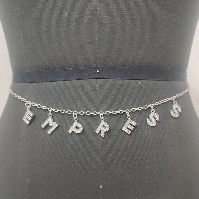 Custom Face Zipper String Halter Tie Side Low Waisted Triangle Bikini Swimsuit With Custom Letters Name Body Chain Waist Chain