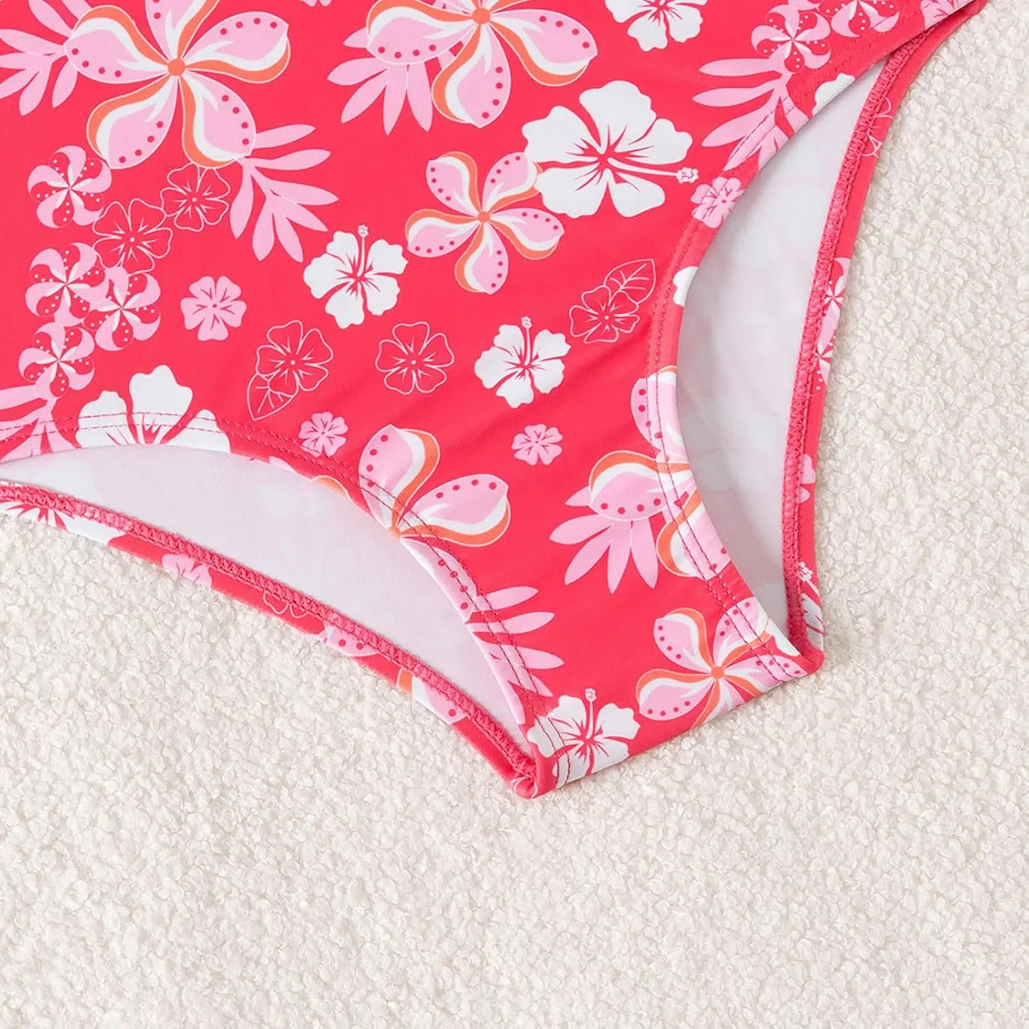 Cute One Piece Swimsuit for Teen Girls Kids 5-14 Years Floral Graphic Bathing Suit Beach Summer Swimwear