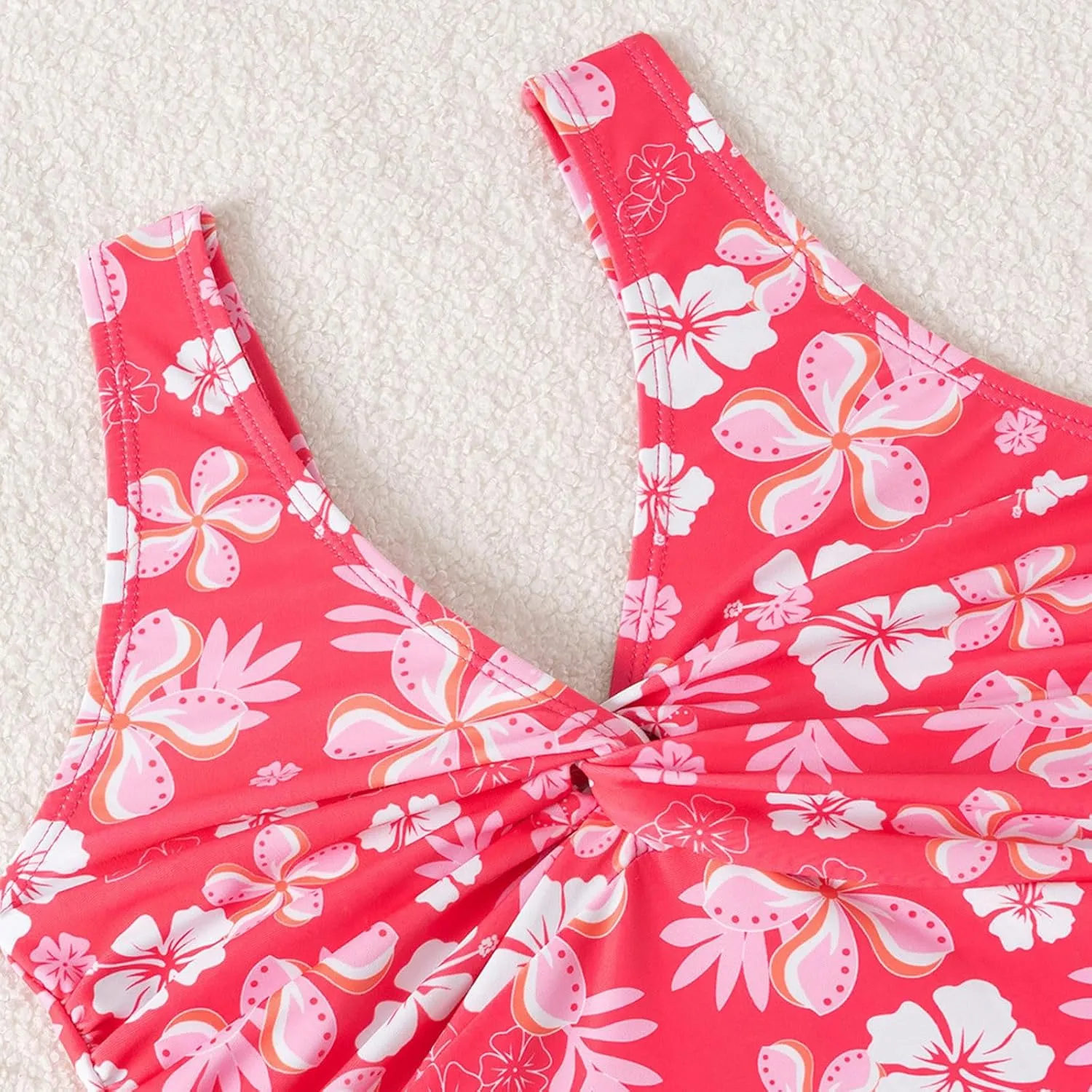 Cute One Piece Swimsuit for Teen Girls Kids 5-14 Years Floral Graphic Bathing Suit Beach Summer Swimwear
