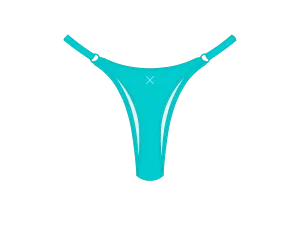 Cyan Bow Tie Bottoms