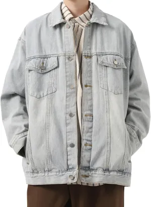 DAVID.ANN Men's Trucker Coat Denim Jackets