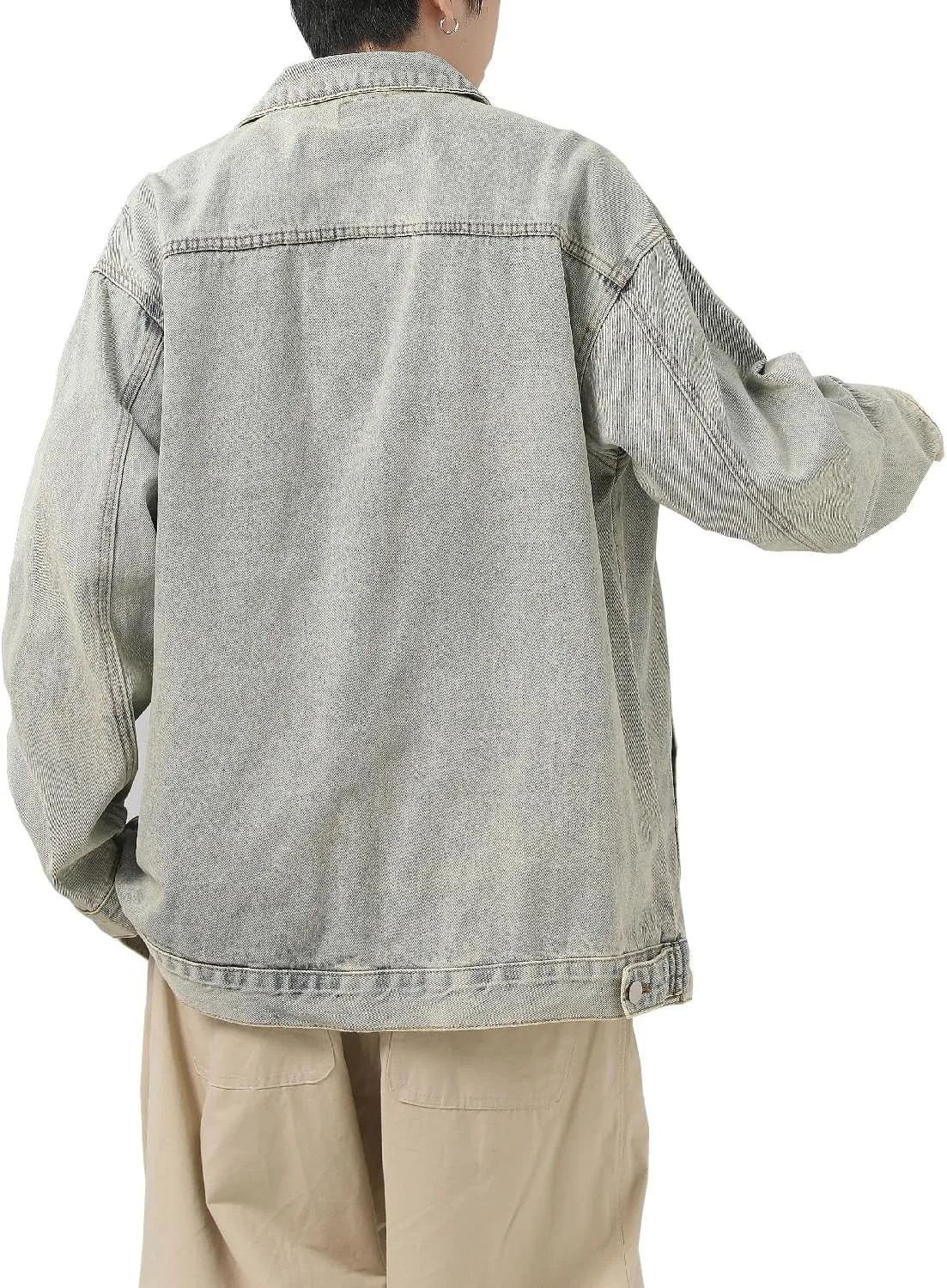 DAVID.ANN Men's Trucker Coat Denim Jackets