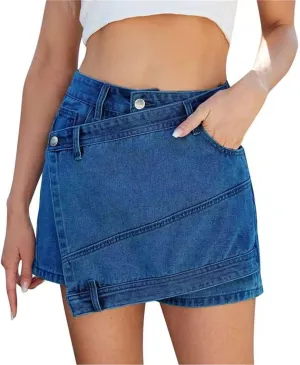 Denim for Women Mini Little Cowgirl A Line Plain Skort Women 2025 Regular Fit Y2K