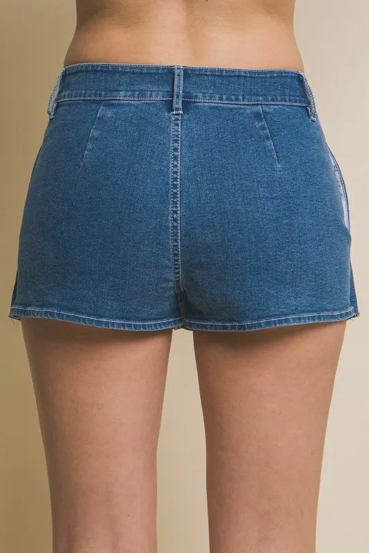 Denim Wrap Skort