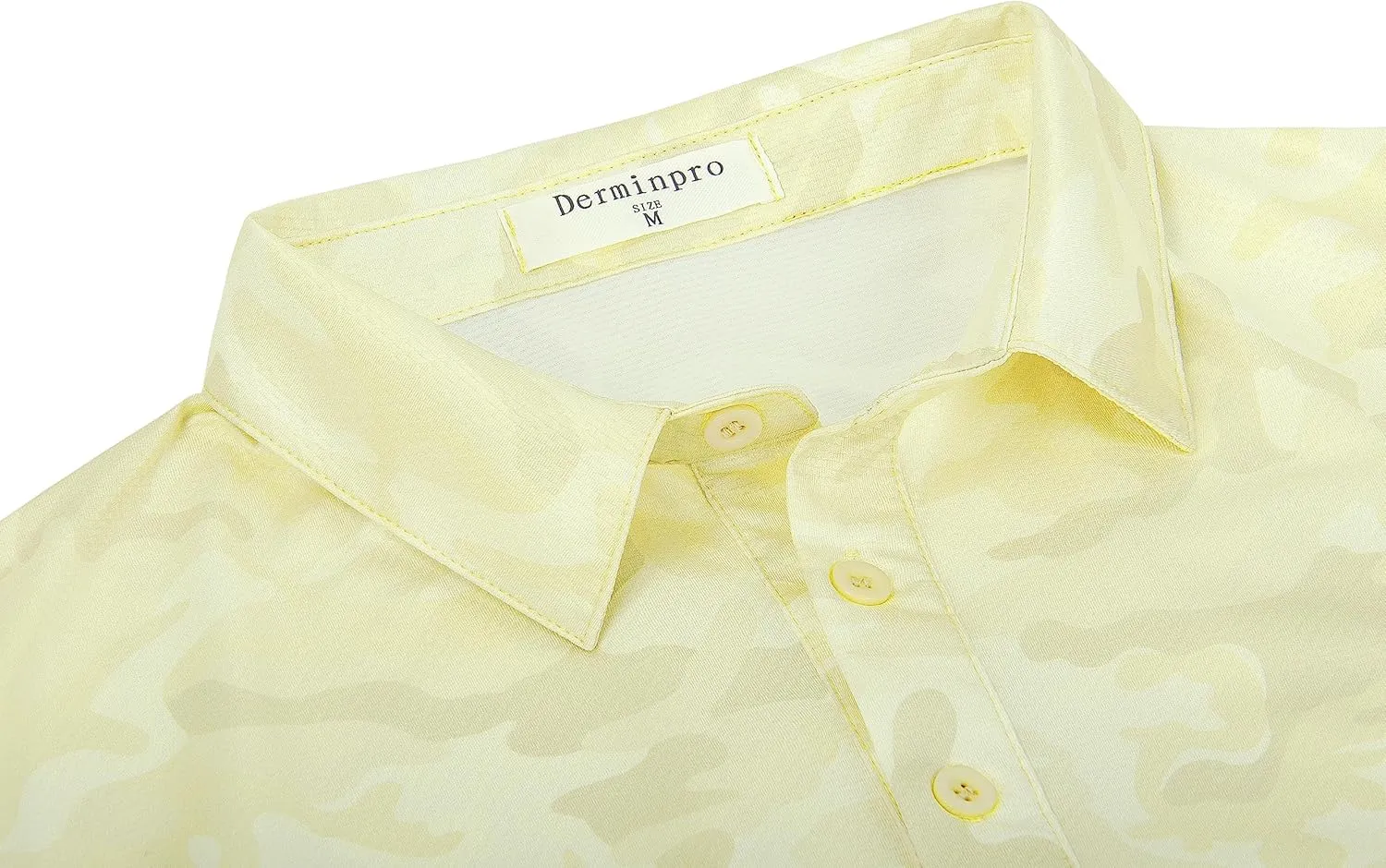 Derminpro Mens Camo Golf Shirts Moisture Wicking Short/Long Sleeve Dry Fit Golf Polos