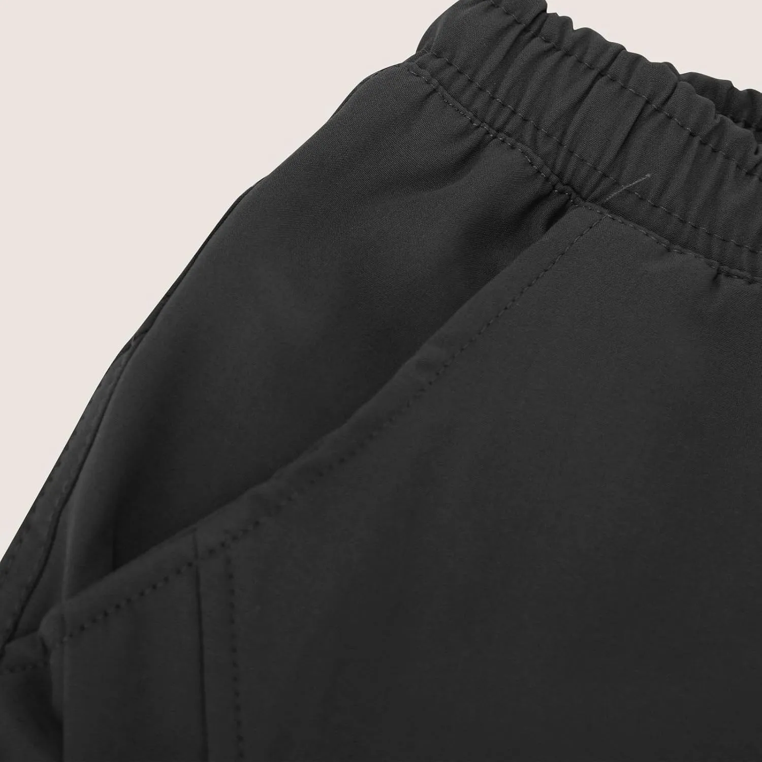 Dgoopd Work Cargo Pants for Men Slim Drawstring Elastic Waist Straight Leg Tactical Pants Multi Pocket Trousers