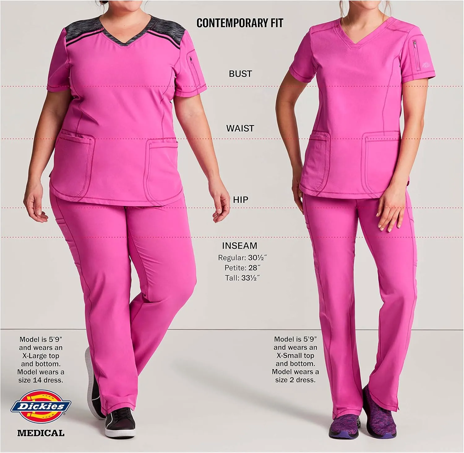 Dickies Scrub Pant for Women with 5 Pockets & 360 Stretch Fabric - DK130