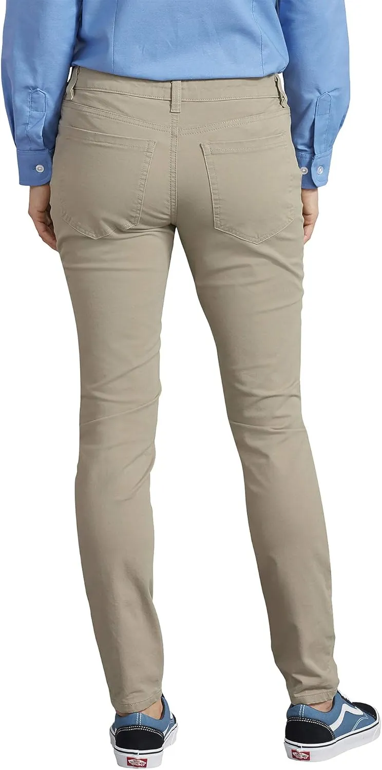 Dickies Women's Perfect Shape Twill Skinny 4 Pocket Pant