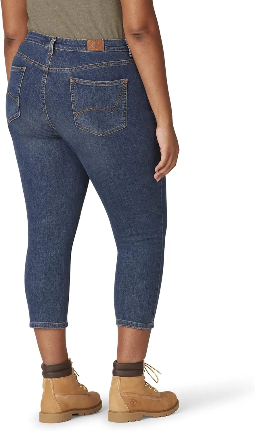 Dickies Women's Plus Size Perfect Shape Denim Capri Pant