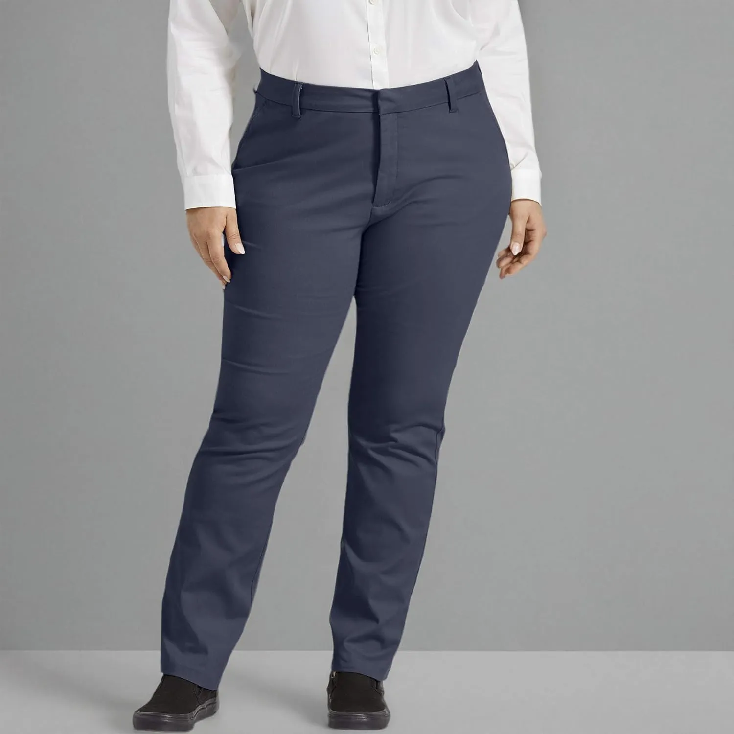 Dickies Women's Size Perfect Shape Bootcut Twill Pant-Plus