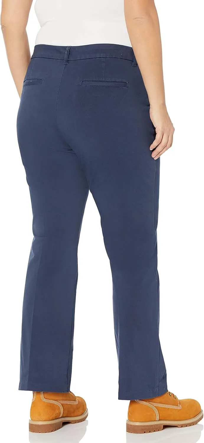 Dickies Women's Size Perfect Shape Bootcut Twill Pant-Plus