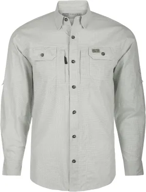 Drake Waterfowl Men's Frat Houndstooth Check Long Sleeve Moisture-Wicking Quick-Drying Button-Down Shirt