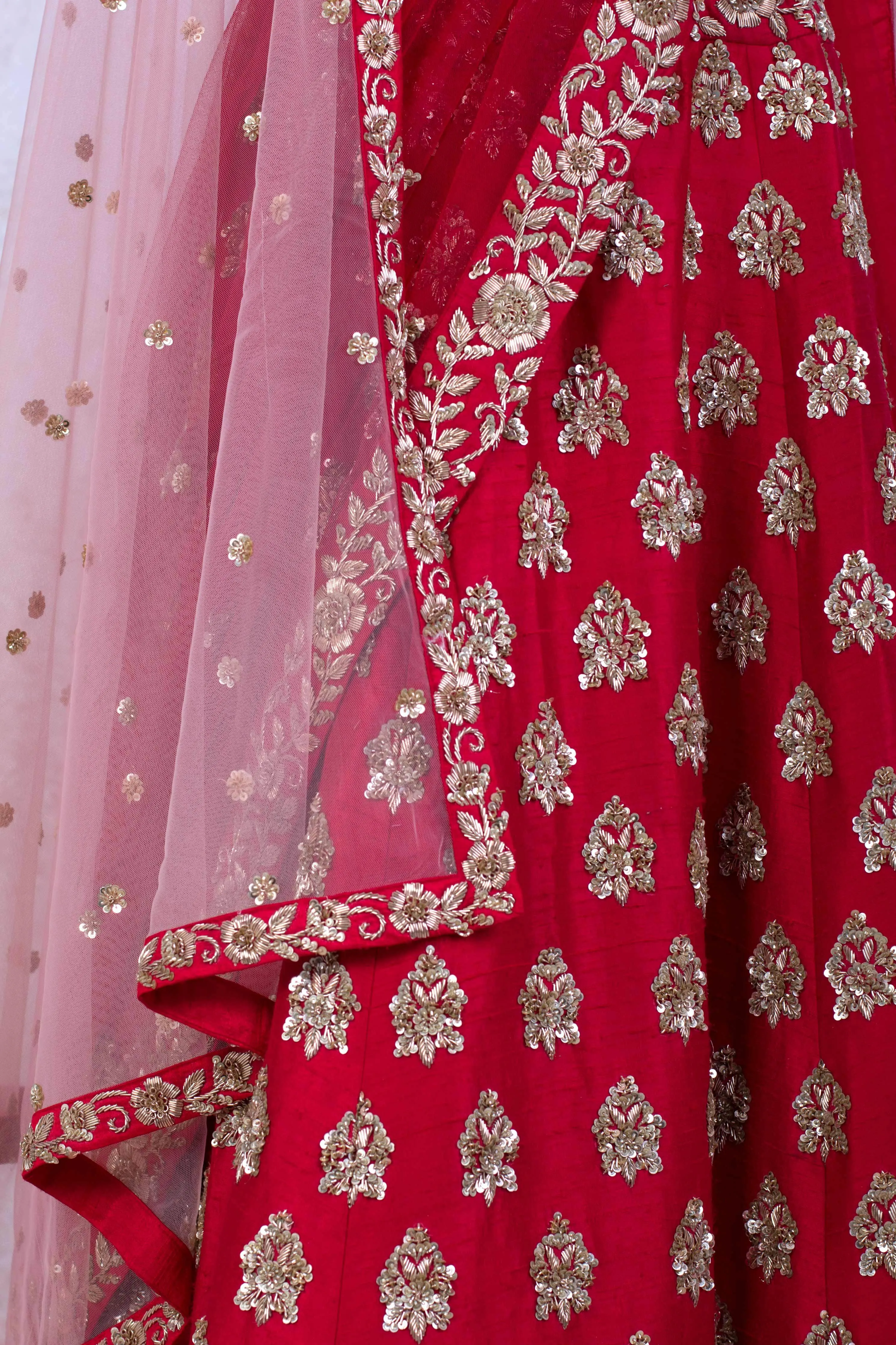 Dupion lengha & 2 dupatta N8_1496