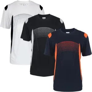 Facitisu Mens Crew T-Shirt Moisture Wicking Active Quick Dry Running Fitness Short Sleeve