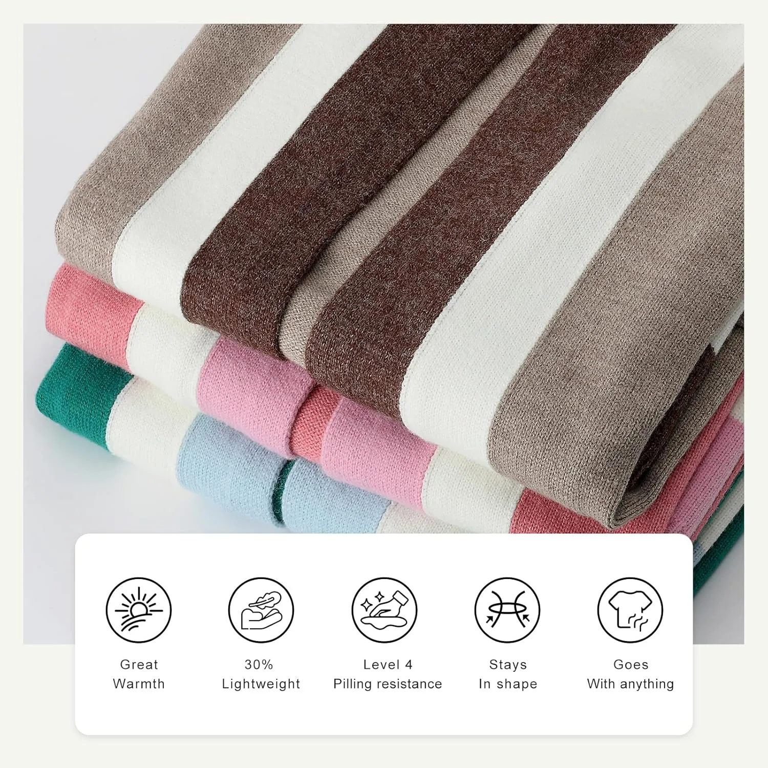 Fashion Striped Long Sweater Cardigan for Women, Oversized Open Front Cardigan with Pockets
