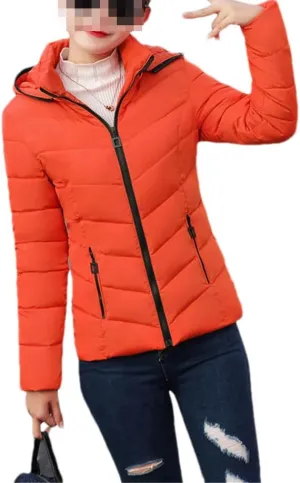 Fjnbbiot Cotton-Padded Jacket Female Autumn Winter Short Slim Down Cotton Padded Small Down Coat Women Parkas