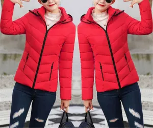 Fjnbbiot Cotton-Padded Jacket Female Autumn Winter Short Slim Down Cotton Padded Small Down Coat Women Parkas