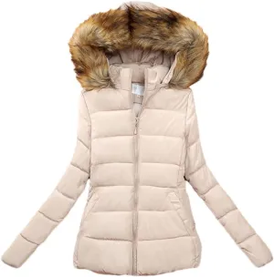 Fjnbbiot Winter Jacket Women Parkas Thicken Outerwear Hooded Short Coats Female Slim Cotton Padded Basic Tops