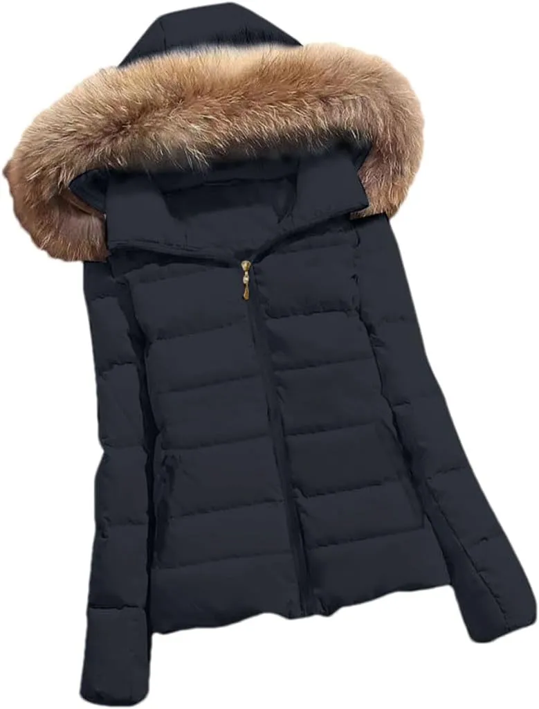 Fjnbbiot Winter Jacket Women Parkas Thicken Outerwear Hooded Short Coats Female Slim Cotton Padded Basic Tops