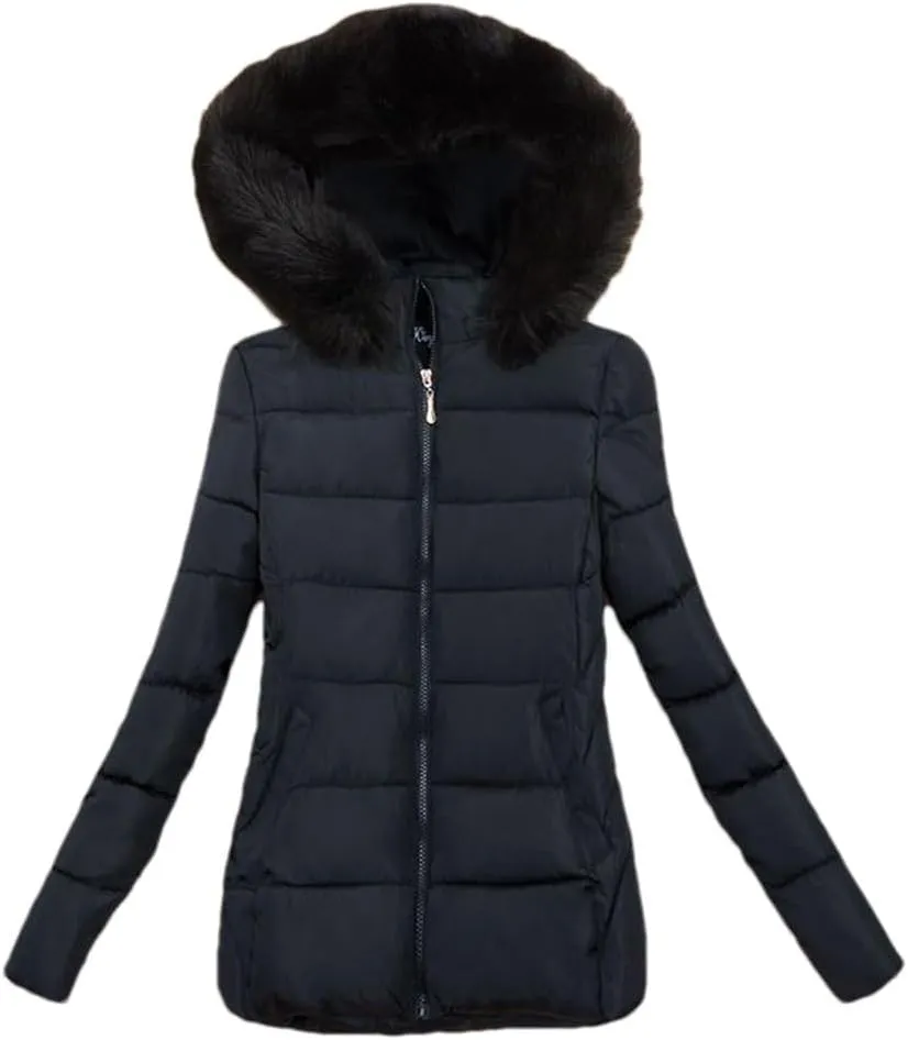 Fjnbbiot Winter Jacket Women Parkas Thicken Outerwear Hooded Short Coats Female Slim Cotton Padded Basic Tops