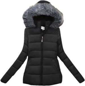 Fjnbbiot Winter Jacket Women Parkas Thicken Outerwear Hooded Short Coats Female Slim Cotton Padded Basic Tops