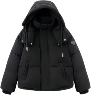Fjnbbiot Winter Jacket Women Thick Down Cotton Padded Cold Coat Female Loose Overcoat Fashon Hooded Short Parkas
