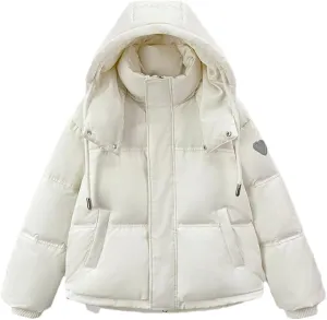 Fjnbbiot Winter Jacket Women Thick Down Cotton Padded Cold Coat Female Loose Overcoat Fashon Hooded Short Parkas